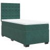 Sommier à lattes de lit avec matelas Vert foncé 90x190 cm 