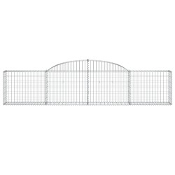 Paniers à gabions arqués 5 pcs 300x30x60/80 cm Fer galvanisé 