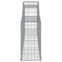 Paniers à gabions arqués 5 pcs 300x30x60/80 cm Fer galvanisé 