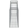Paniers à gabions arqués 5 pcs 300x30x60/80 cm Fer galvanisé 
