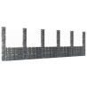 Panier de gabion en forme de U avec 6 poteaux Fer 620x20x200 cm 