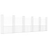 Panier de gabion en forme de U avec 6 poteaux Fer 620x20x200 cm 