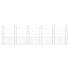 Panier de gabion en forme de U avec 6 poteaux Fer 620x20x200 cm 
