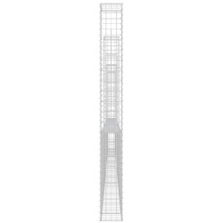 Panier de gabion en forme de U avec 6 poteaux Fer 620x20x200 cm 