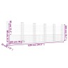 Panier de gabion en forme de U avec 6 poteaux Fer 620x20x200 cm 