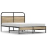 Cadre de lit sans matelas 135x190 cm chêne fumé bois ingénierie 