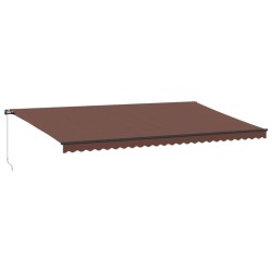 Auvent manuel rétractable marron 600x300 cm 