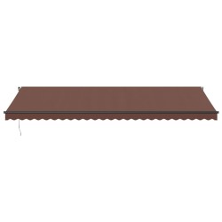 Auvent manuel rétractable marron 600x300 cm 