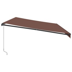 Auvent manuel rétractable marron 600x300 cm 