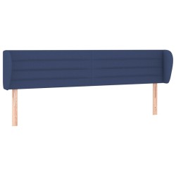 Tête de lit avec oreilles Bleu 183x23x78/88 cm Tissu 