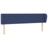 Tête de lit avec oreilles Bleu 183x23x78/88 cm Tissu 