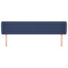 Tête de lit avec oreilles Bleu 183x23x78/88 cm Tissu 