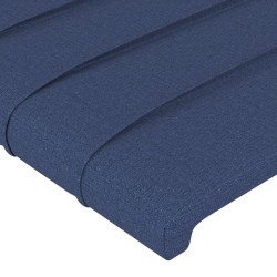 Tête de lit avec oreilles Bleu 183x23x78/88 cm Tissu 