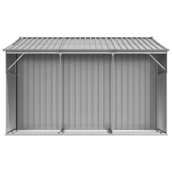 Abri de jardin gris 277x279x179 cm acier galvanisé 