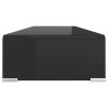 Meuble TV/support pour moniteur 90x30x13 cm verre noir 