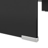 Meuble TV/support pour moniteur 90x30x13 cm verre noir 
