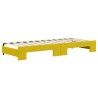 Lit de jour avec lit gigogne et matelas jaune 80x200 cm velours 