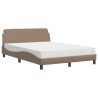 Lit avec matelas cappuccino 120x200 cm similicuir 
