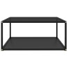 Table basse Noir 80x80x35 cm Verre trempé 