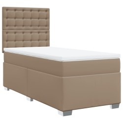 Sommier à lattes de lit avec matelas Cappuccino 80x200 cm 