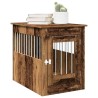 Meuble de cage chiens vieux bois 55x80x68 cm bois d'ingénierie 