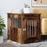 Meuble de cage chiens vieux bois 55x80x68 cm bois d'ingénierie 
