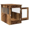 Meuble de cage chiens vieux bois 55x80x68 cm bois d'ingénierie 