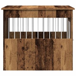 Meuble de cage chiens vieux bois 55x80x68 cm bois d'ingénierie 