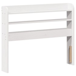 Tête de lit avec étagères blanc 90 cm bois massif de pin 