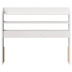 Tête de lit avec étagères blanc 90 cm bois massif de pin 