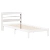 Tête de lit avec étagères blanc 90 cm bois massif de pin 