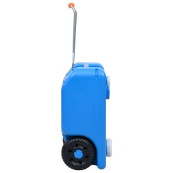 Réservoir d'eau sur roues pour camping 25 L Bleu 