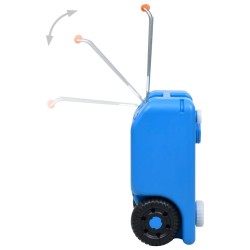 Réservoir d'eau sur roues pour camping 25 L Bleu 