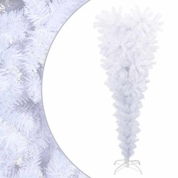 Sapin de Noël artificiel renversé avec support Blanc 150 cm 