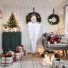 Sapin de Noël artificiel renversé avec support Blanc 150 cm 