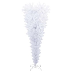 Sapin de Noël artificiel renversé avec support Blanc 150 cm 