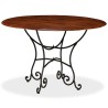 Table de salle à manger Bois acacia avec finition miel 120x76cm 
