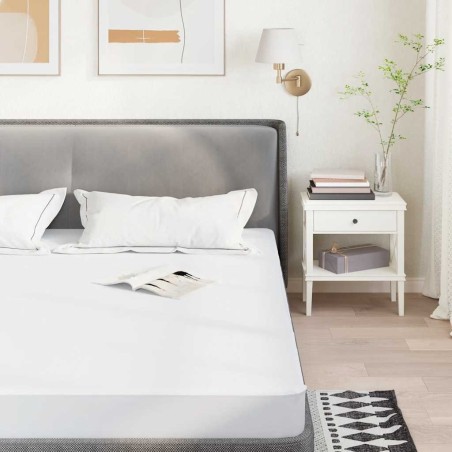 Protège-matelas blanc 160x220 cm imperméable 
