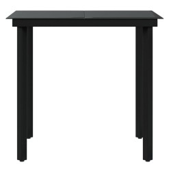 Ensemble à manger de jardin et coussins 3 pcs Gris et noir 