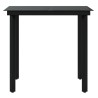 Ensemble à manger de jardin et coussins 3 pcs Gris et noir 