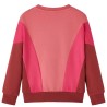Sweat-shirt enfants bloc de couleurs rose et henné 140 