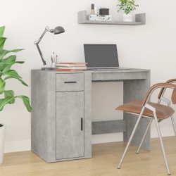 Bureau Gris béton 100x49x75 cm Bois d'ingénierie 