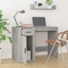 Bureau Gris béton 100x49x75 cm Bois d'ingénierie 
