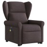 Fauteuil inclinable de massage électrique Marron foncé Tissu 