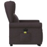 Fauteuil inclinable de massage électrique Marron foncé Tissu 