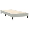 Sommier à lattes de lit et matelas gris clair 80x210 cm velours 