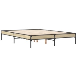 Cadre de lit sans matelas chêne sonoma 135x190 cm 