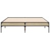 Cadre de lit sans matelas chêne sonoma 135x190 cm 