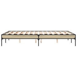 Cadre de lit sans matelas chêne sonoma 135x190 cm 