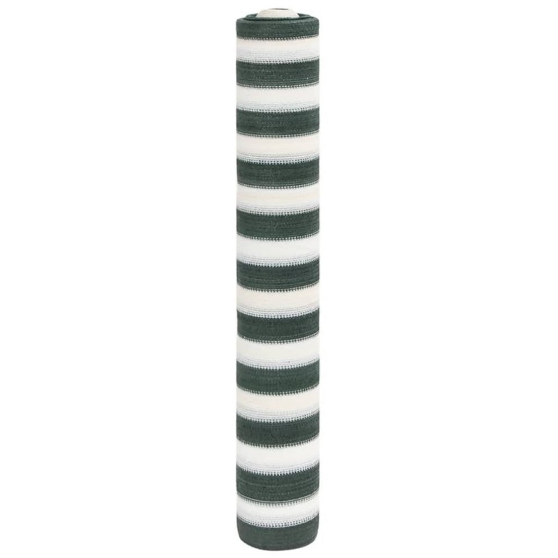 Filet brise-vue vert et blanc 1x10 m PEHD 195 g/m² 